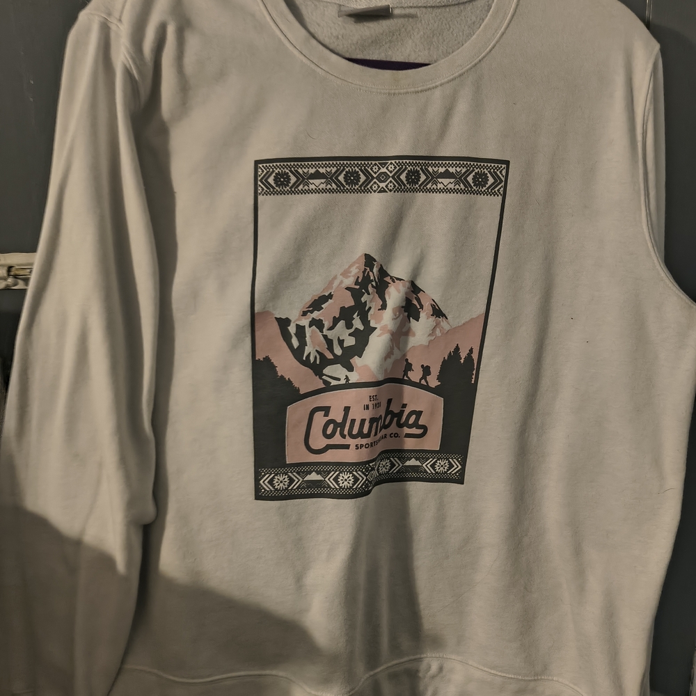 Columbia Men's White Mountain Graphic Crewneck Sweater